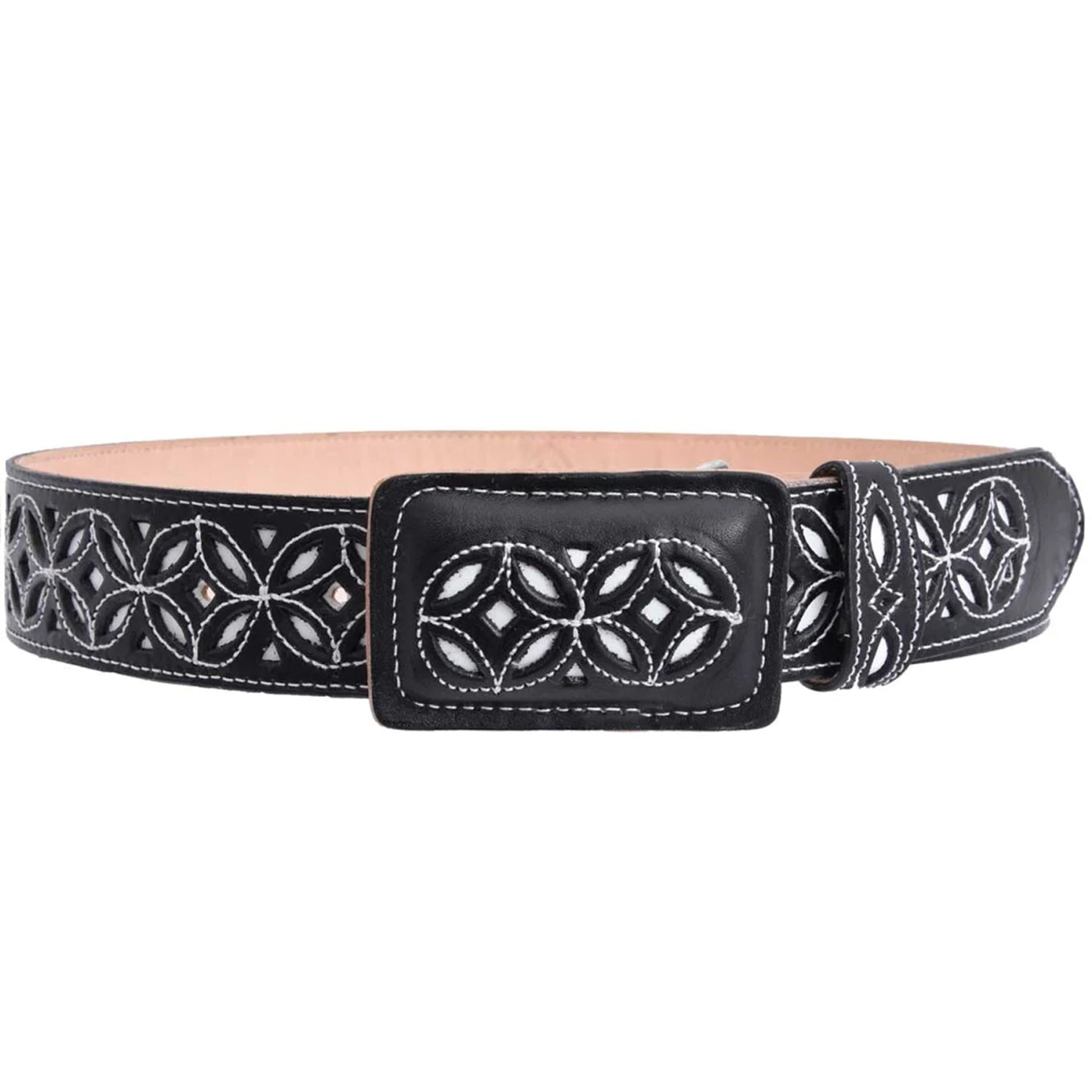  Leather Carved Cowboy Belts