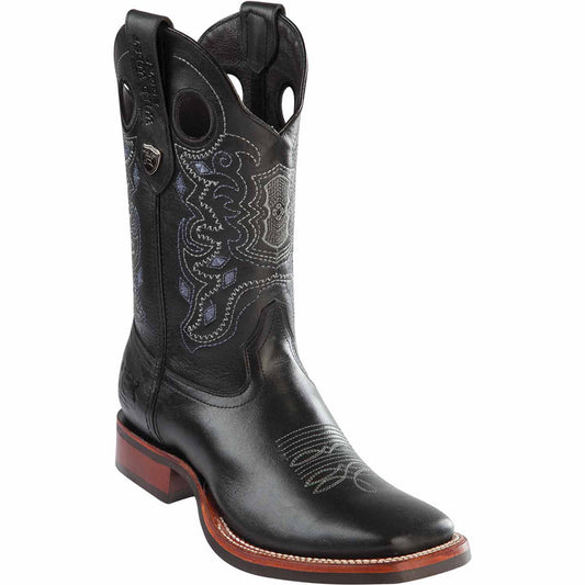  Mens Black Square Toe Boots
