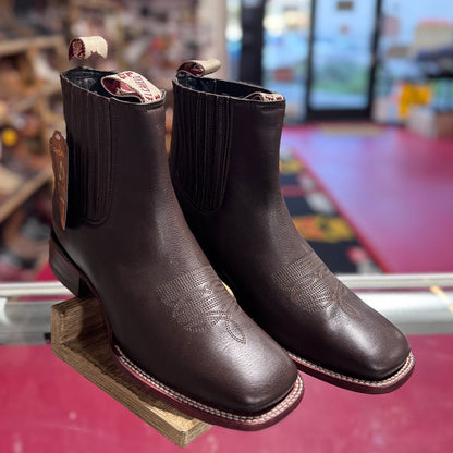 Brown Ankle Boots Square Toe