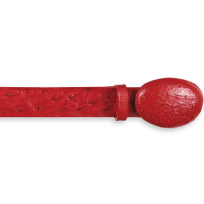  Red Ostrich Cowboy Belt