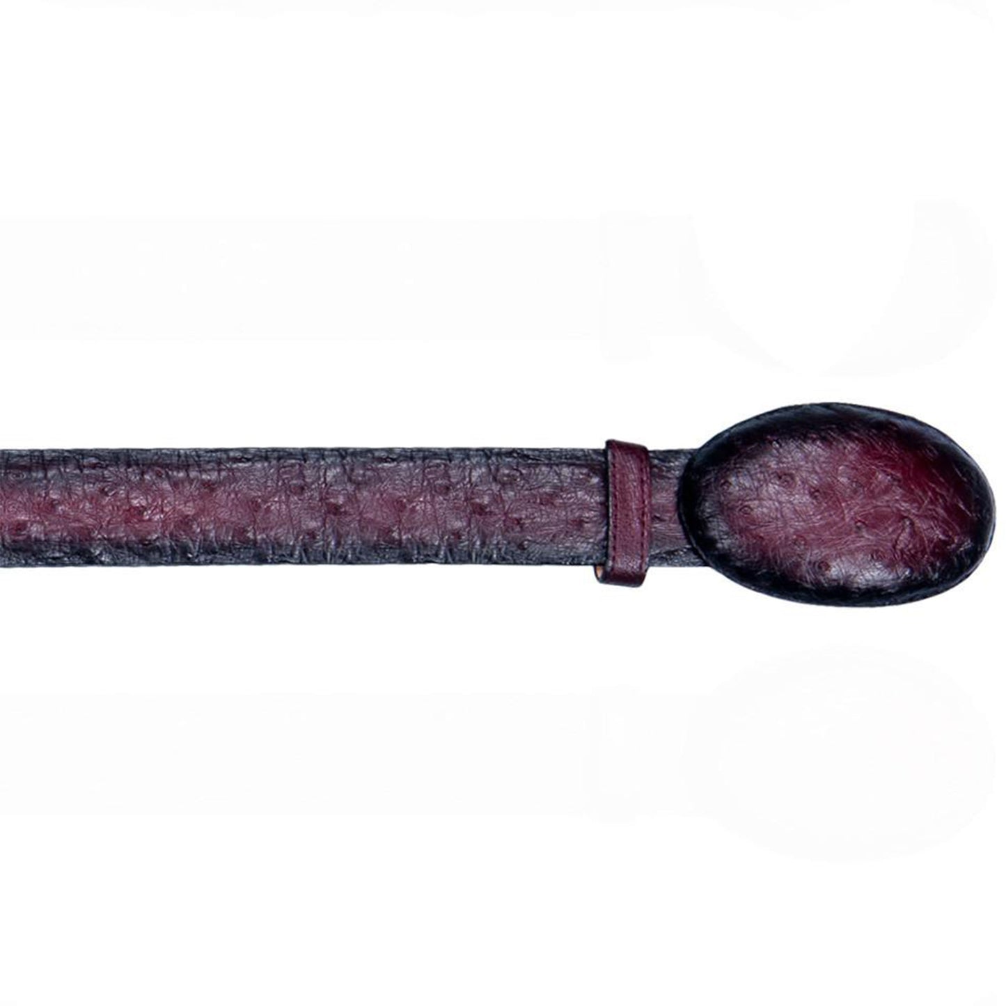  Faded Burgundy Ostrich Western Belt