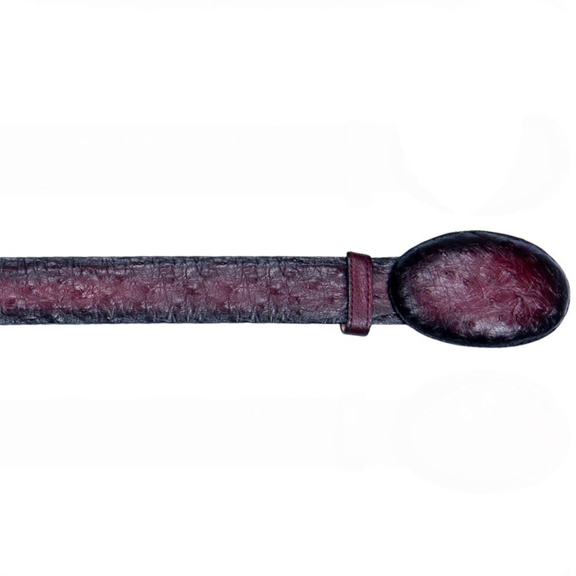  Faded Burgundy Ostrich Western Belt