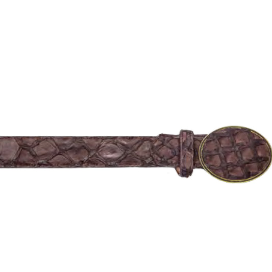  Tobacco Brown Pirarucu Belt