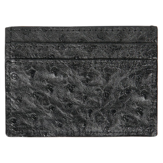  Black Ostrich Card Holder