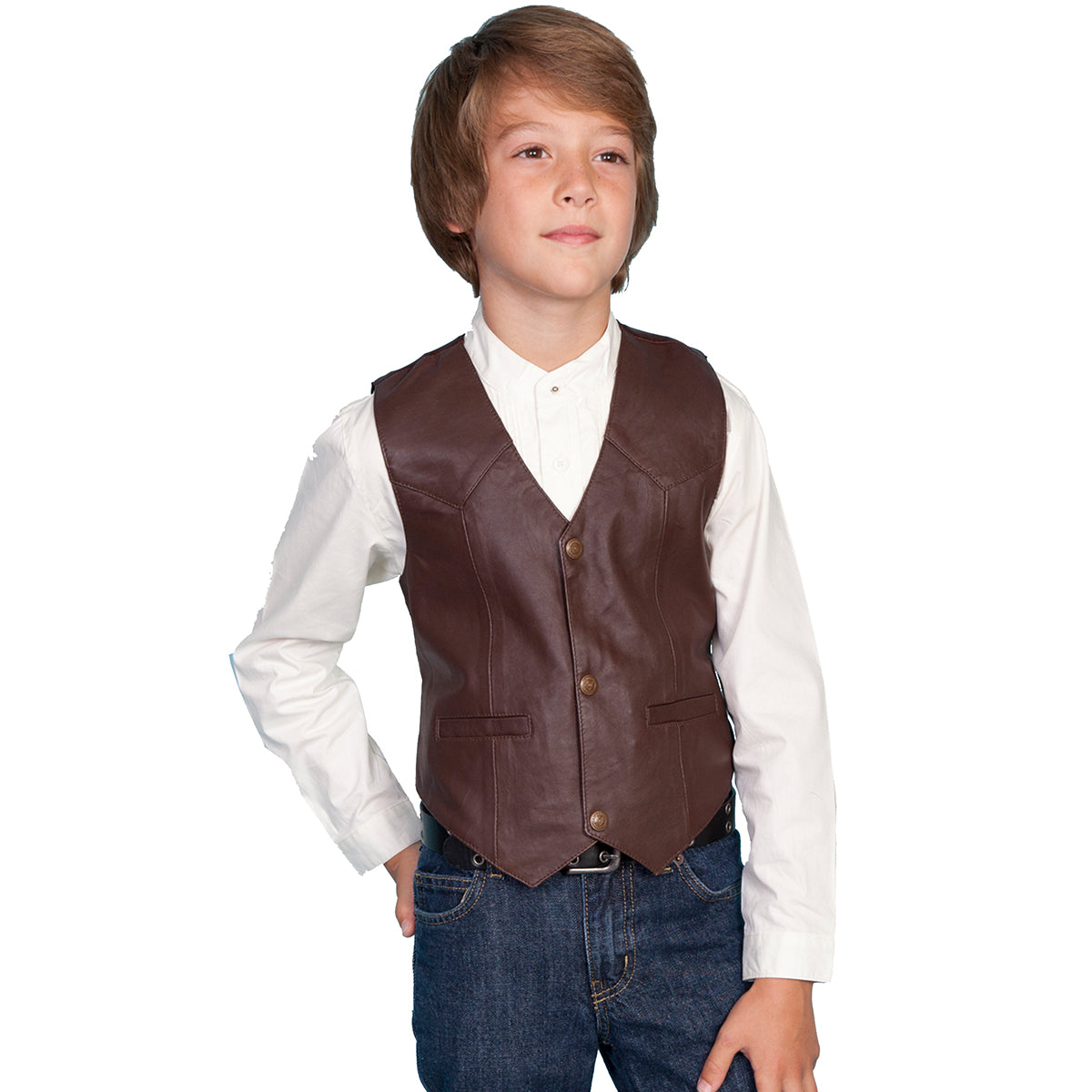  Kids Western Leather Vest