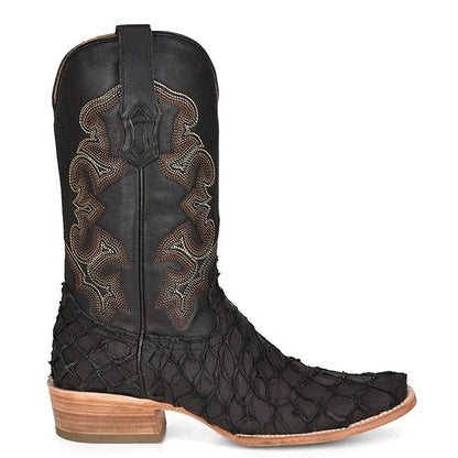 Corral Black Pirarucu Fish Cowboy Boots