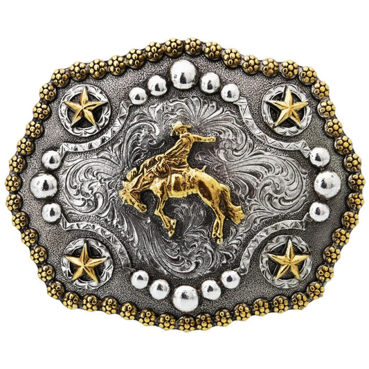 Handmade Cowboy Breaking A Horse Buckle