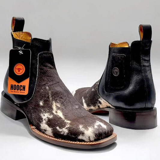  Cowhide Short Cowboy Boots