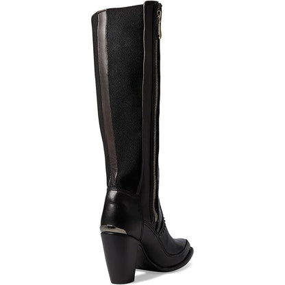 Black Embroidered Tall Boots