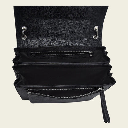  Handwoven Exotic Black Leather Bag