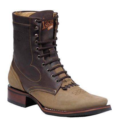  Mens Tang Lace Up Western Boots