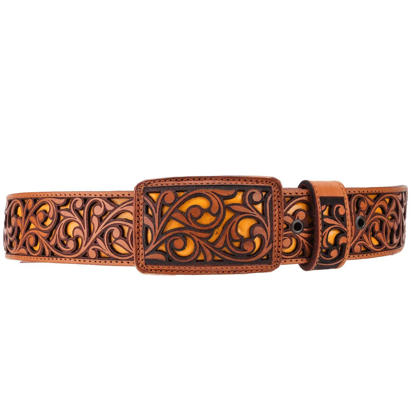  Floral Laser Cut Cowboy Belts