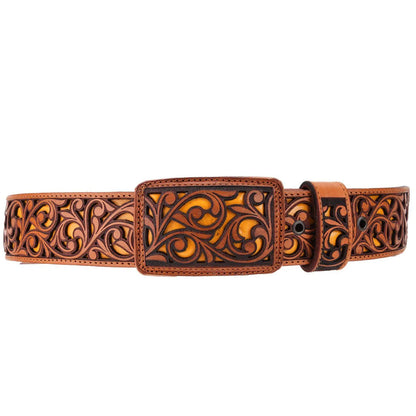  Floral Laser Cut Cowboy Belts