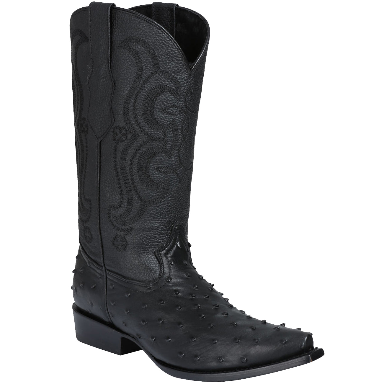  Ostrich Print Boots Snip Toe