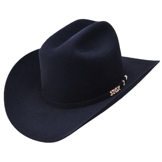  Black Cowboy Felt Hat 100x Beaver