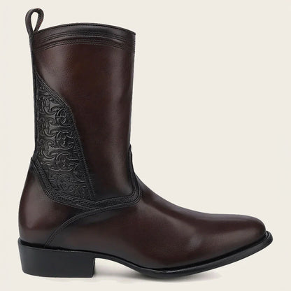  Chocolate Round Toe Boot