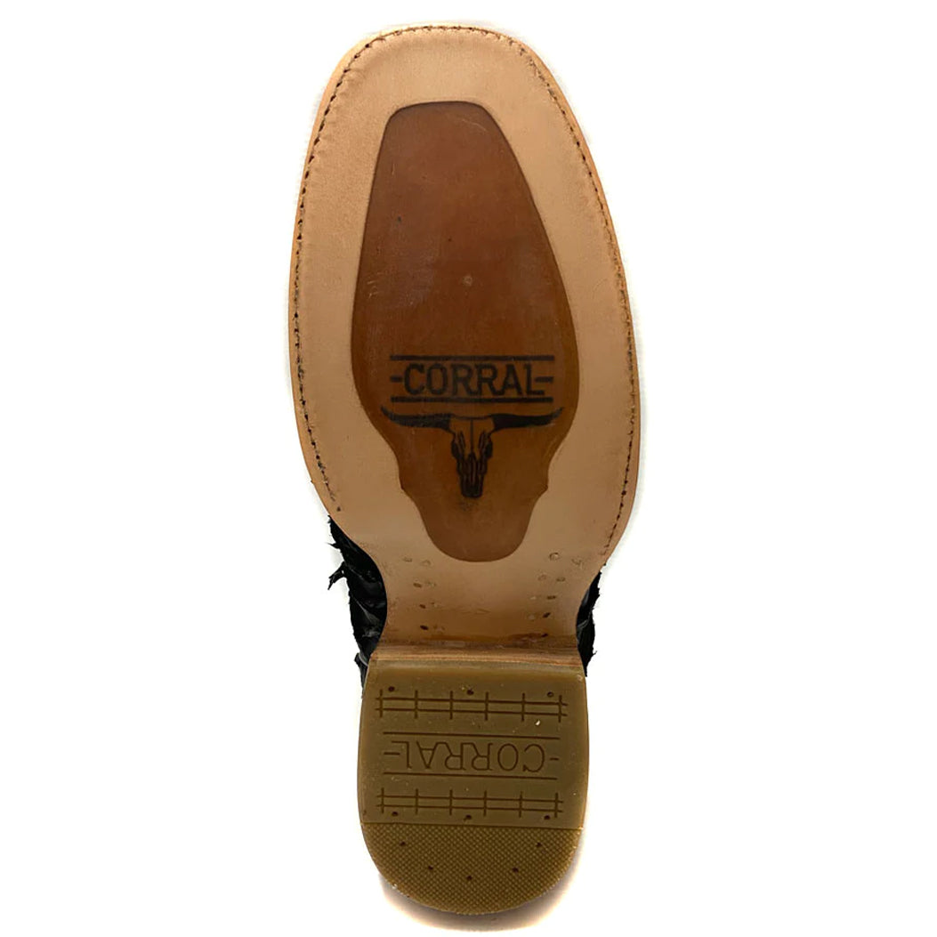 Corral Black Pirarucu Fish Cowboy Boots