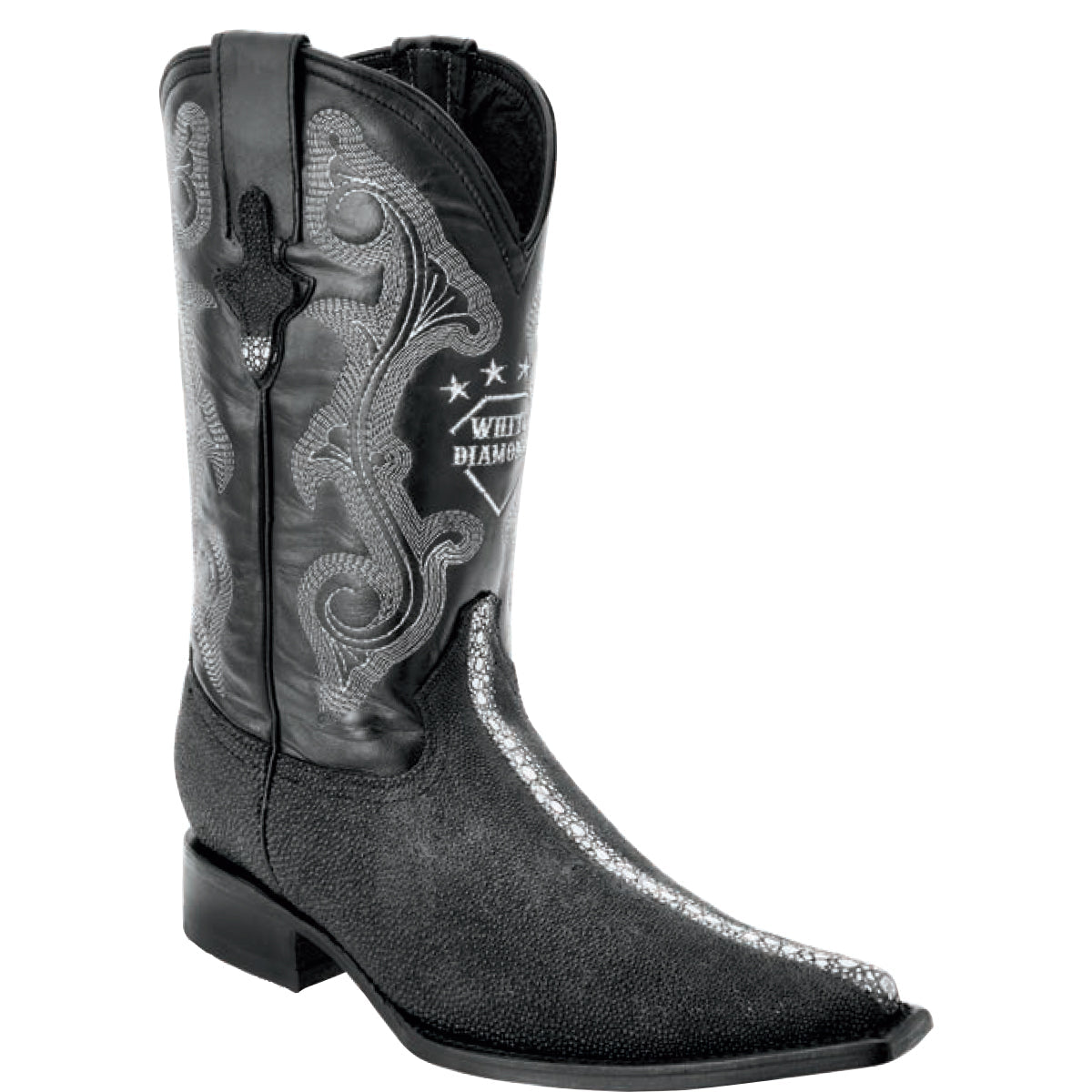  Stingray Print Cowboy Boots Pointy Toe