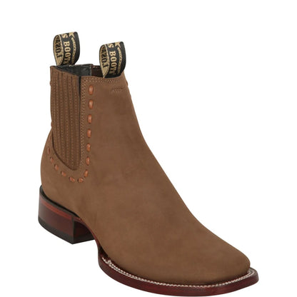  Women's Tan Square Toe Booties