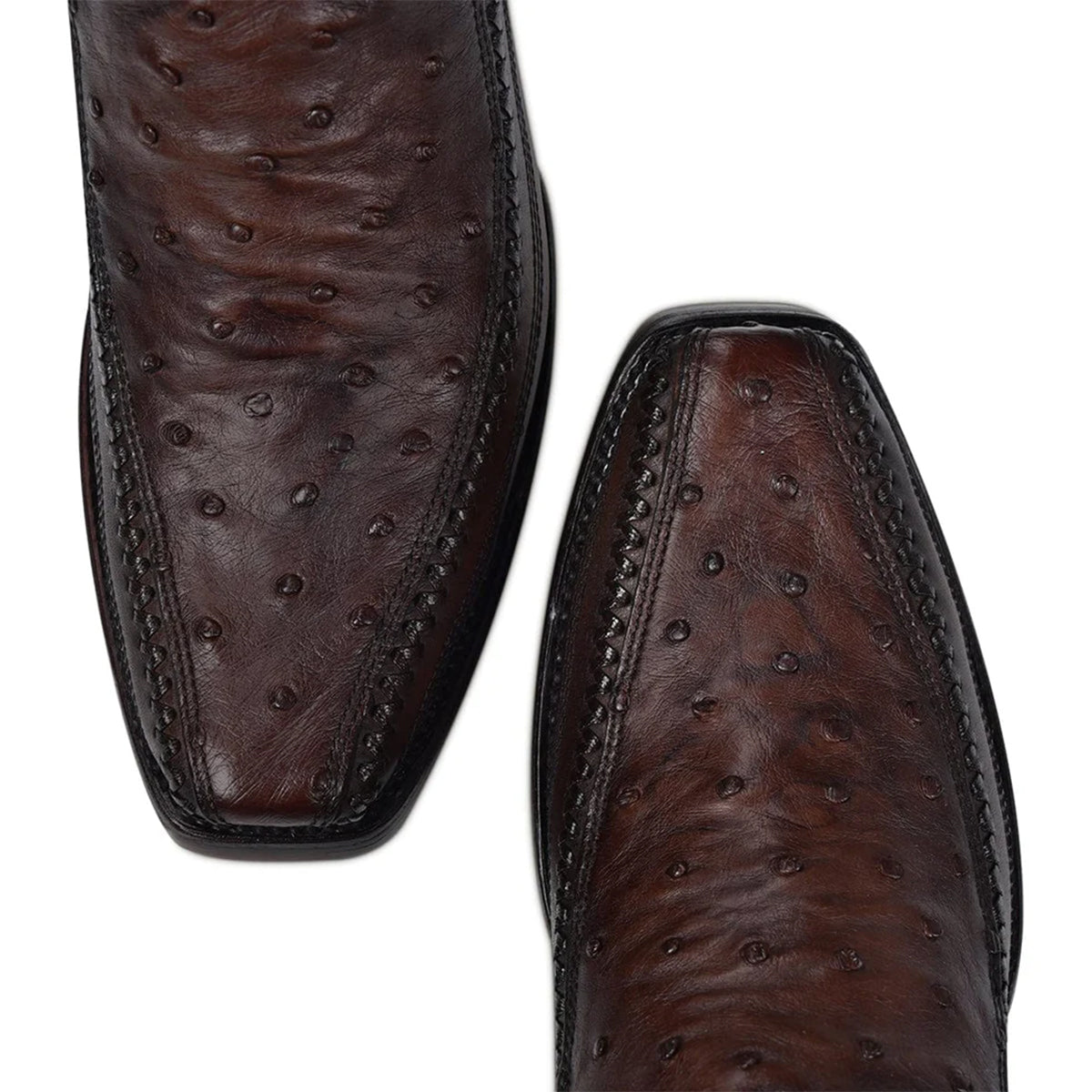  Brown Ostrich Zipper Boot