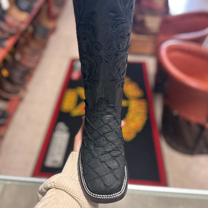  Women's Black Pirarucu Boots