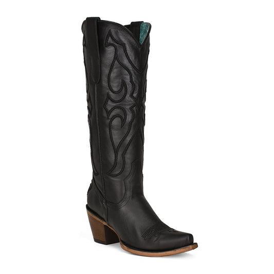Corral Ladies Tall Black Snip Toe Boot