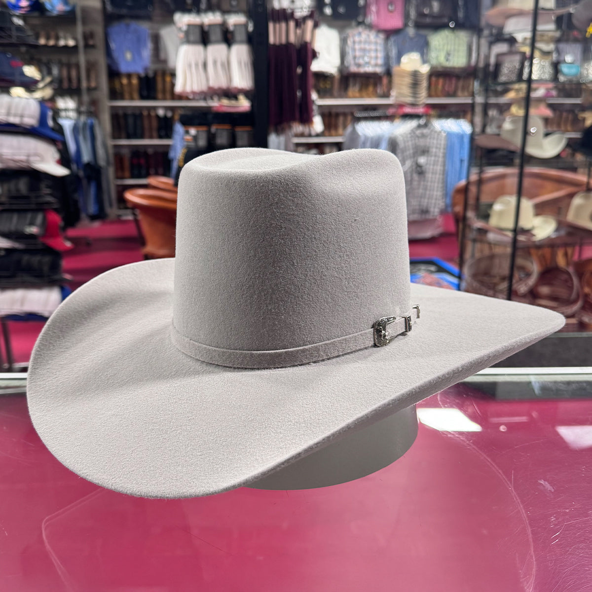  Mist Grey Brick Crown Cowboy Hat