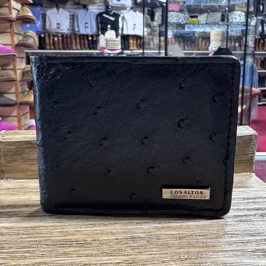  Black Ostrich Wallet