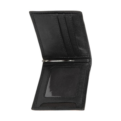  Black Ostrich Money Clip Wallet