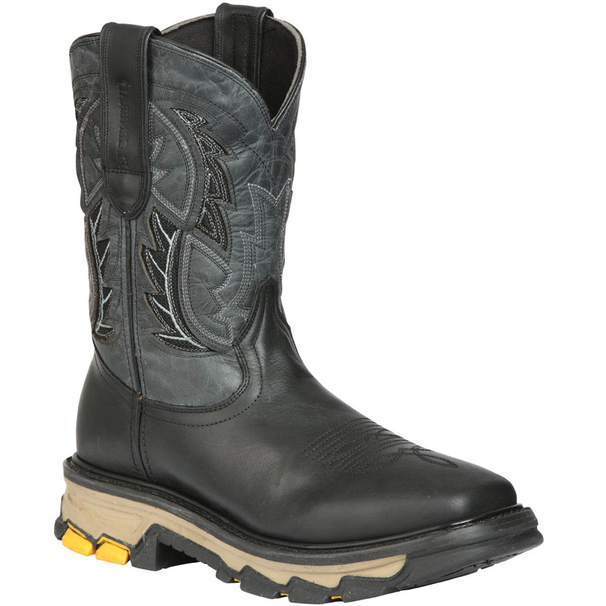  Black Square Toe Work Boots