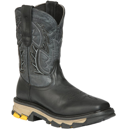  Black Square Toe Work Boots